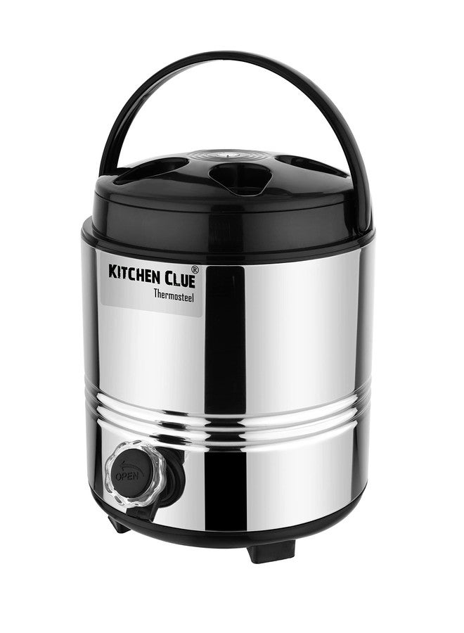 Kitchen Clue Stainless Steel Travel Water/Tea Container 5 Liter, Silver I PUF Insulated Thermosteel HOT & Cold Water Jug with Airtight & Spill-Proof Lid I It Keeps Beverages Hot & Cold for Long Hours - Image 2